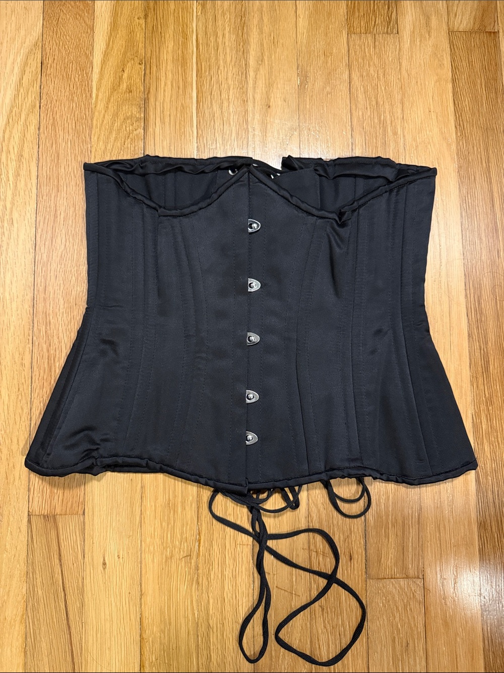 Orchard Corset Underbust Mesh Standard Satin Corset CS-426 Standard Black 26